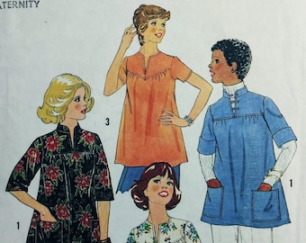 Misses' Vintage Maternity Blouse Simplicity 7273 Size 10