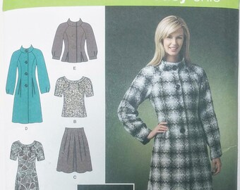 Misses' Dress, Blouse, Skirt, Jacket, Coat Patterns Simplicity 2764 Size 12-14-16-18-20