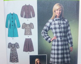 Misses' coat, jacket, dress, top and skirt pattern Simplicity 2764 size 4-6-8-10-12