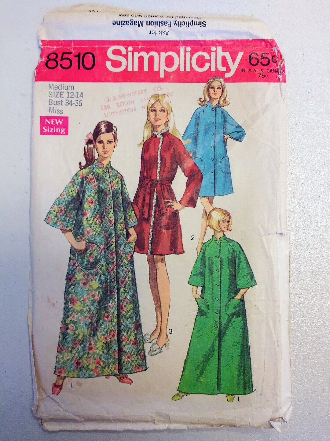 Misses' Vintage Robe Pattern, Simplicity 8510, Bust 34/36 - Etsy