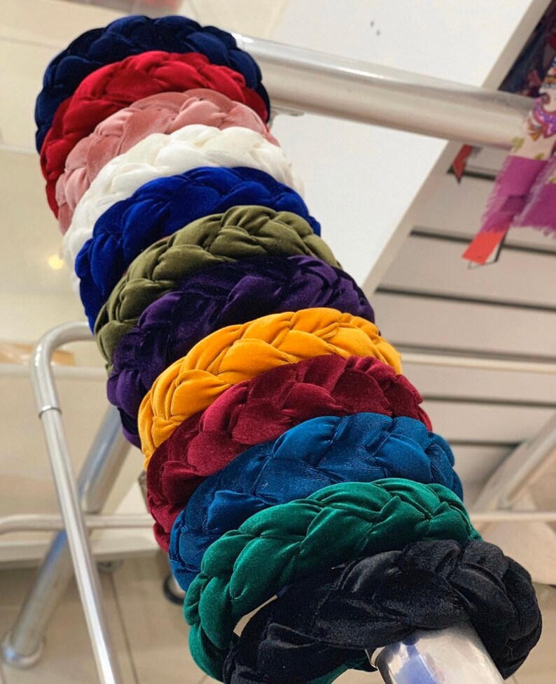 Velvet Headband Braid Spanish Headband Knit Matador Headband Etsy