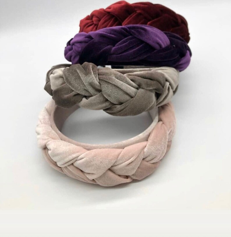 Velvet Headband Braid Spanish Headband Knit Matador Headband | Etsy