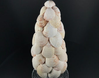 Seashell Cockle Tree Topiary – in 2 sizes-Natural Neutral Colors