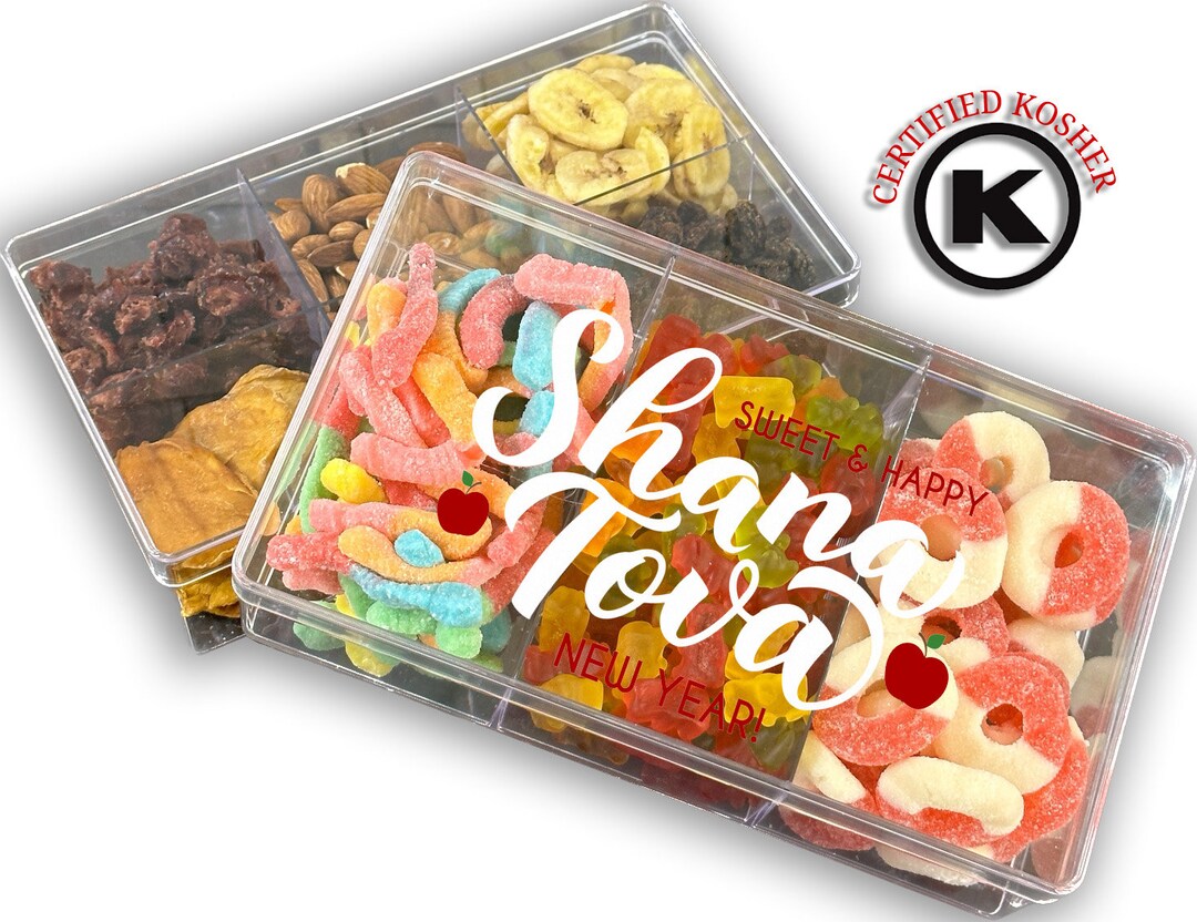 Rosh Hashana Hostess Gift,acrylic Candy Box, Rosh Hashana Fruit & Nut
