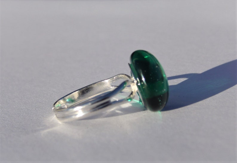 Emerald Green Handmade Glass Ring