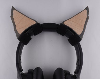 Orejas de lobo de madera para auriculares Butternut (gris teñido), arce