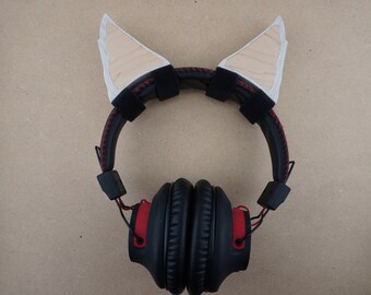 Orejas de lobo de madera para auriculares caoba (teñido de blanco), arce