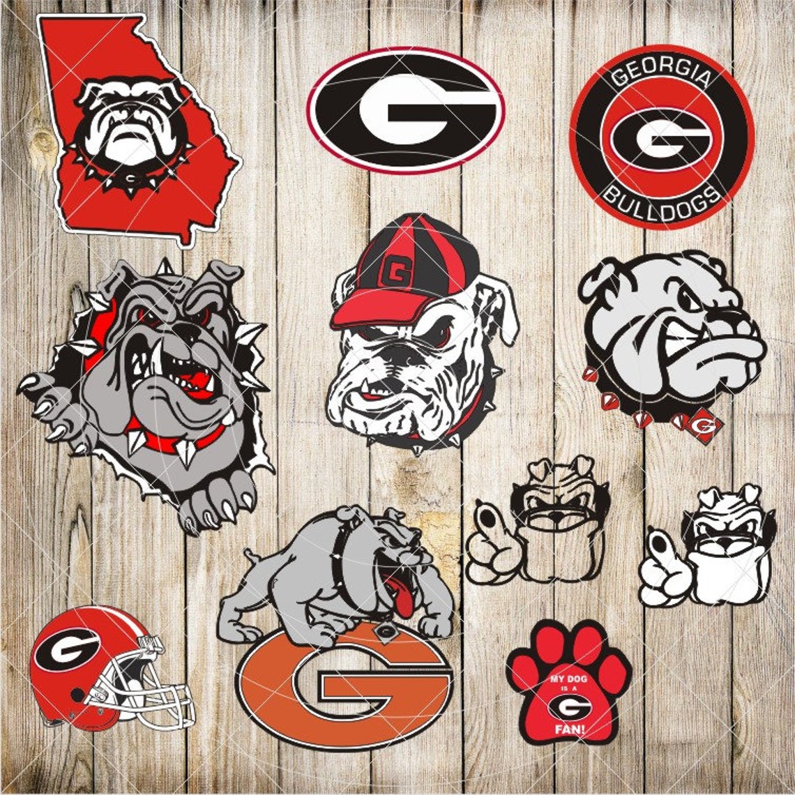 Download Georgia Bulldogs Logo SVG Vinyl Cutting Decal for Mugs T | Etsy