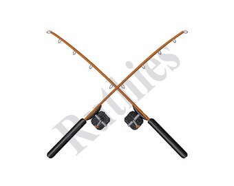 Download Crossed Fishing Rods Etsy