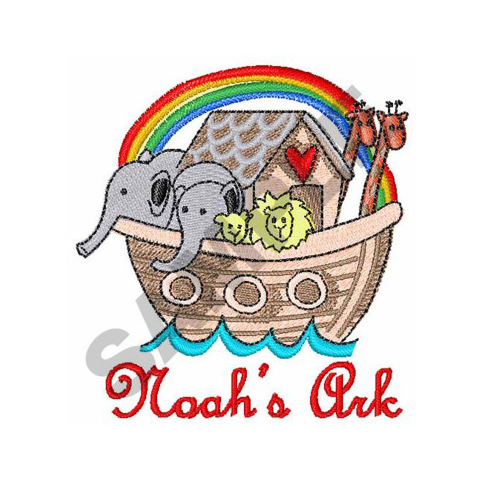 Noah's Ark Embroidery Design Machine Embroidery Etsy