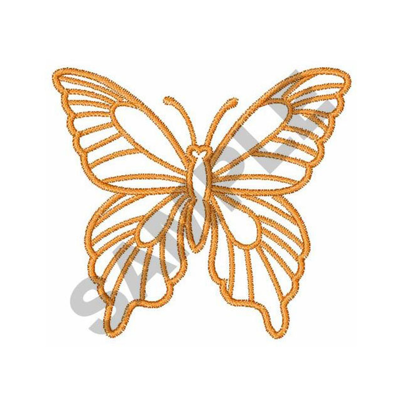Butterfly Outline Embroidery Design Machine Embroidery Etsy