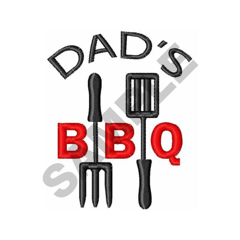 Dads BBQ Embroidery Design Machine Embroidery Etsy