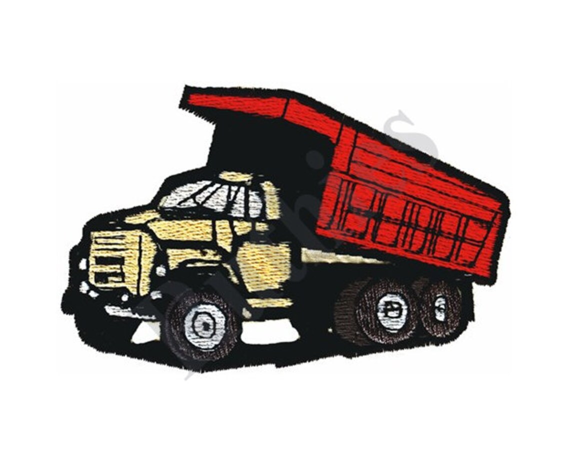 Dump Truck Machine Embroidery Design Etsy