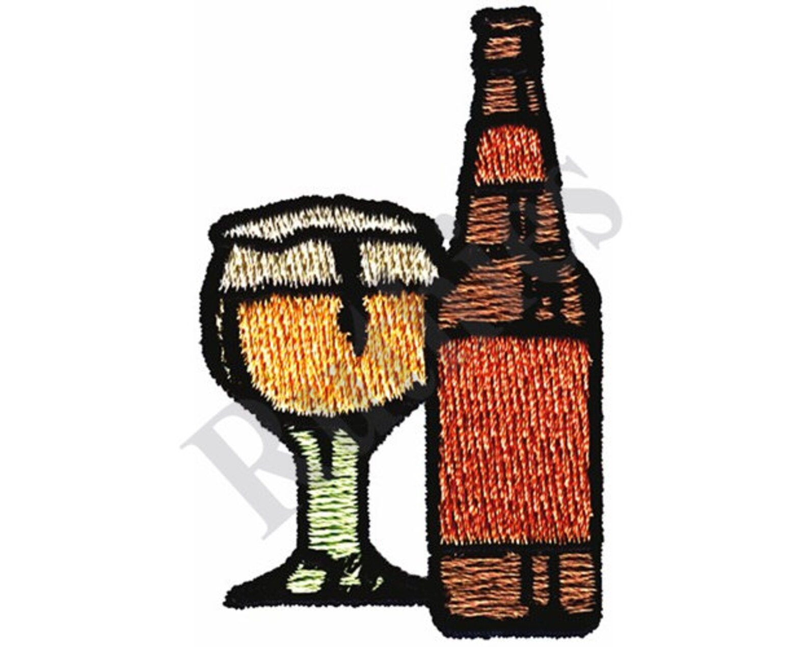 Beer & Glass Machine Embroidery Design Etsy