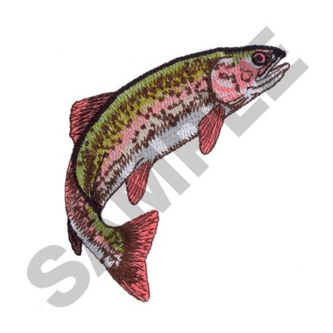 Rainbow Trout Embroidery Design Machine Embroidery Etsy