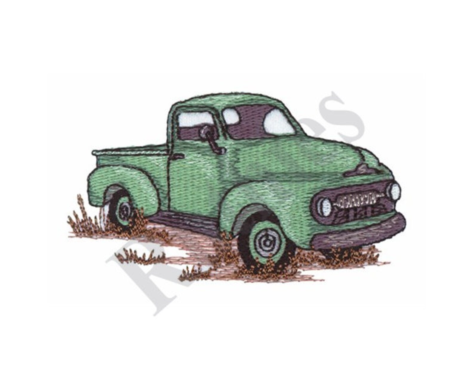 Vintage truck machine embroidery design  etsy