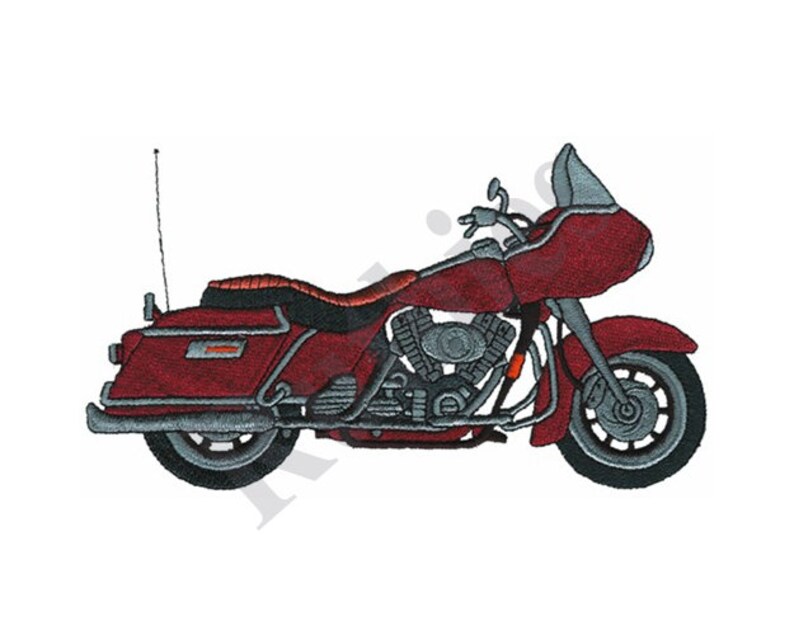 Motorcycle Machine Embroidery Design Etsy