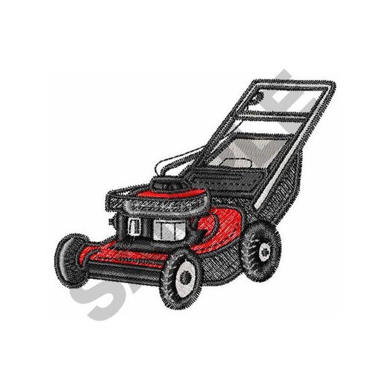 Lawn mower embroidery design machine embroidery  etsy