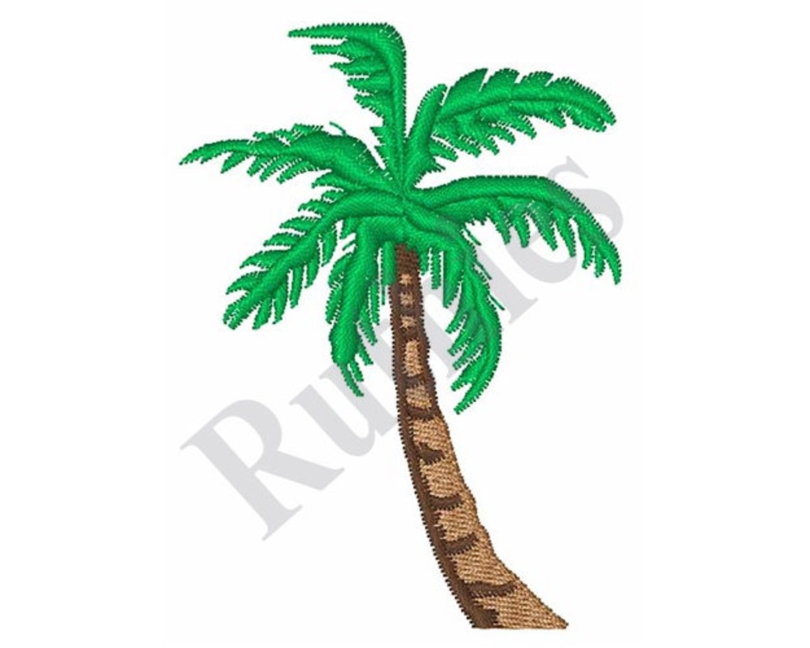 Palm Tree Machine Embroidery Design Etsy