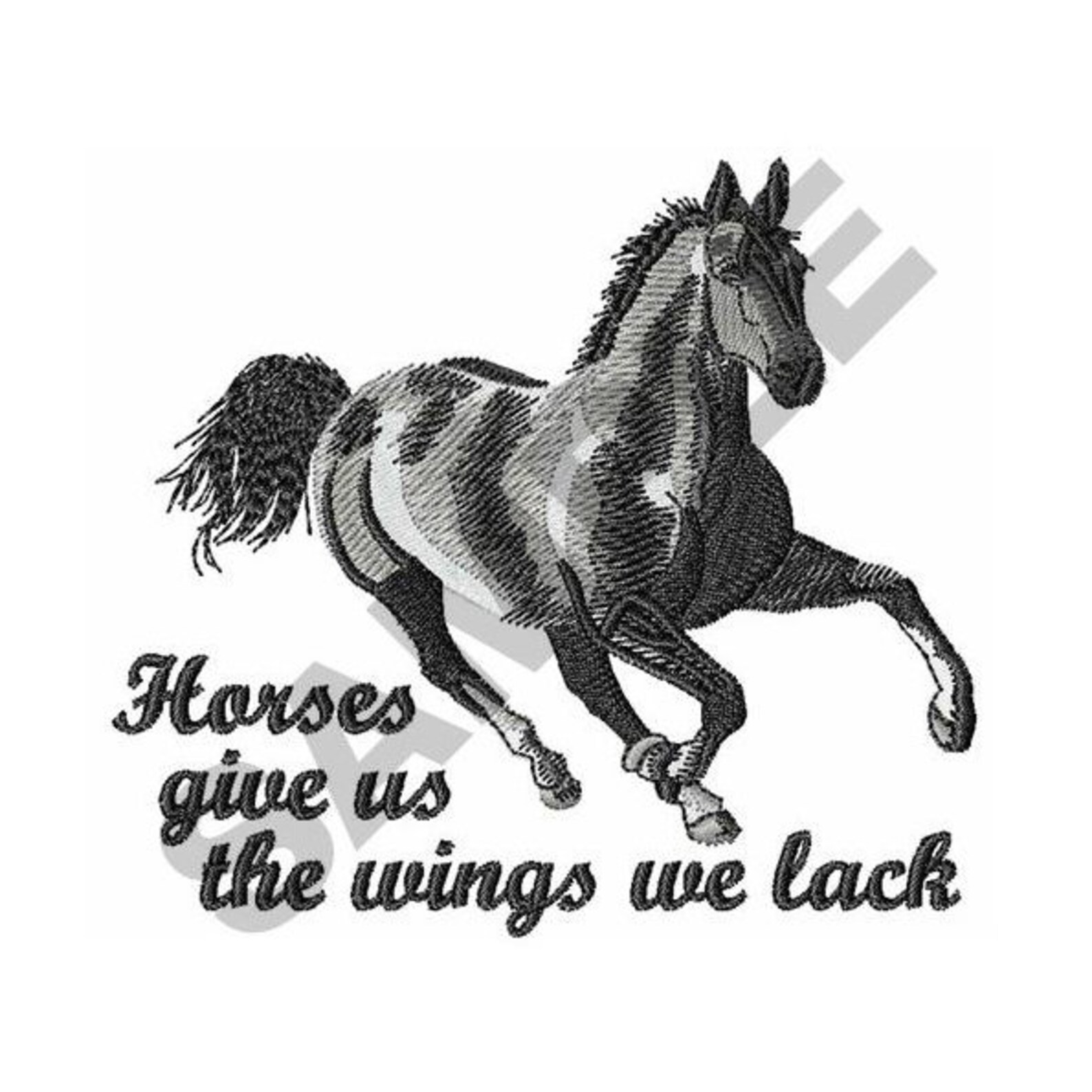 Running Horse Embroidery Running Horse Embroidery