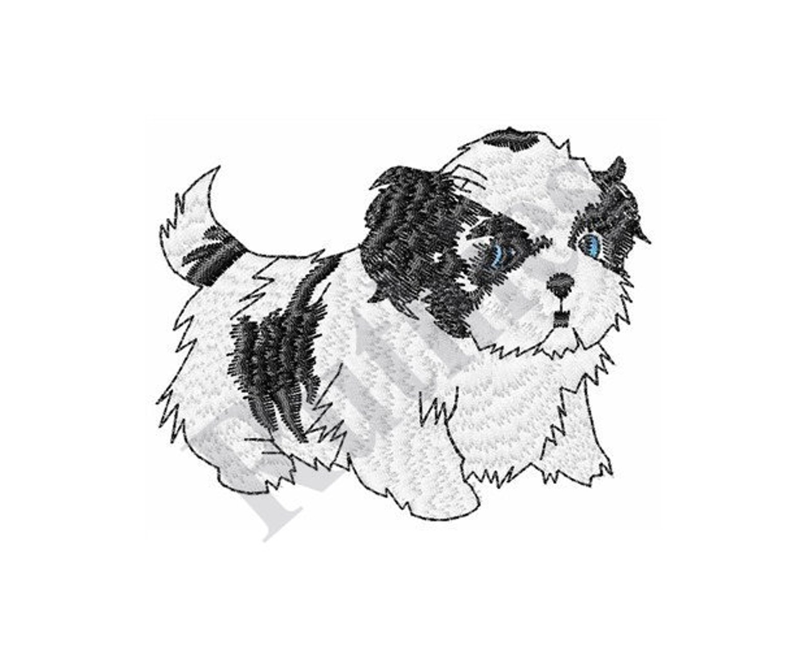 Shih tzu pup machine embroidery design  etsy Shih tzu pup machine embroidery design  etsy