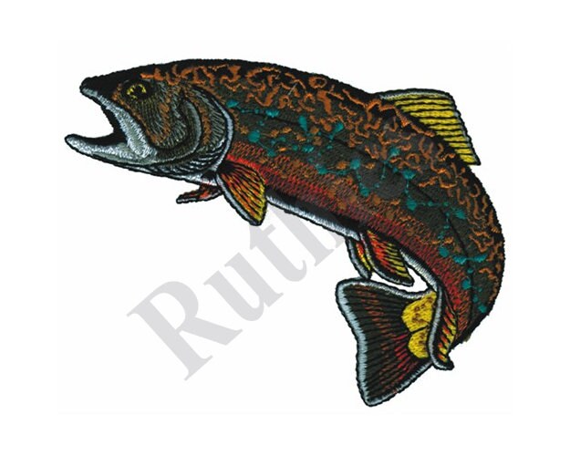 Brook Trout Machine Embroidery Design Etsy