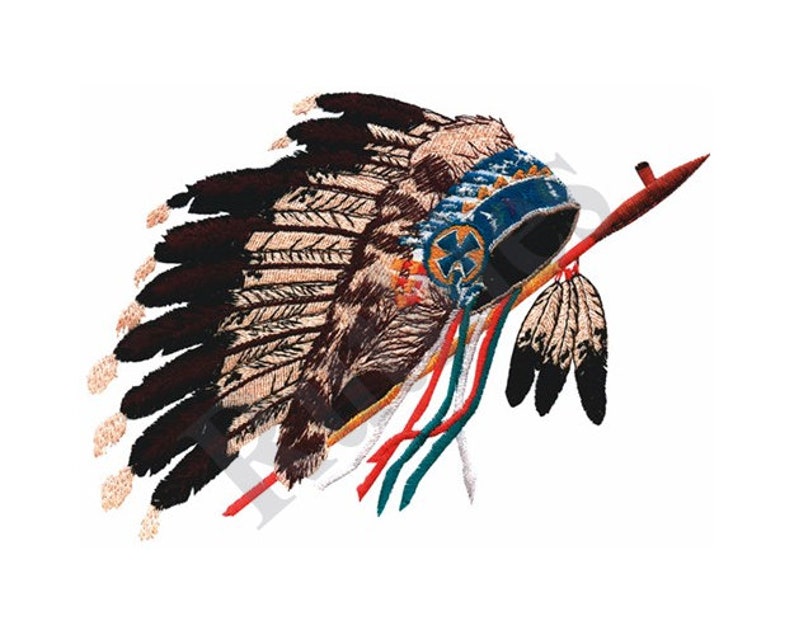 Indian Head Dress Machine Embroidery Design Etsy