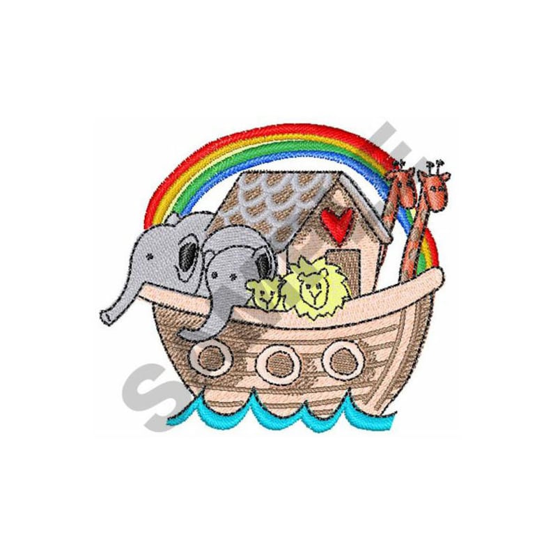Noah's Ark Embroidery Design Machine Embroidery Etsy