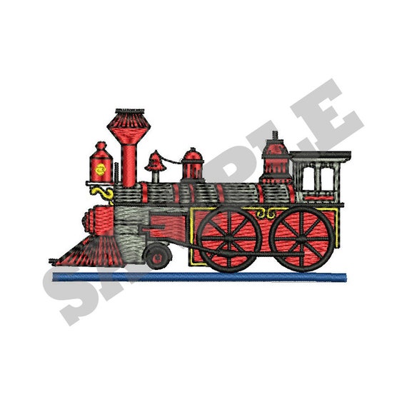 Locomotive embroidery design machine embroidery  etsy