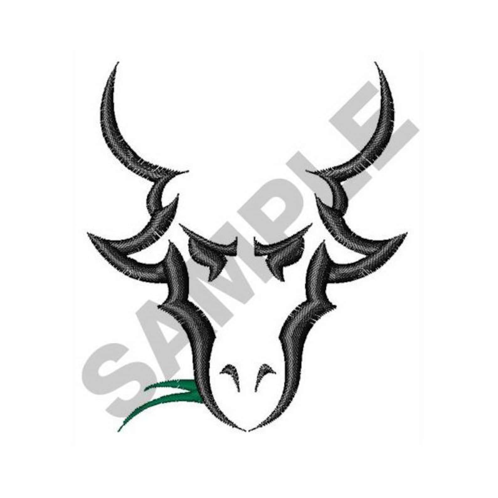 Tribal Goat Machine Embroidery Design Etsy