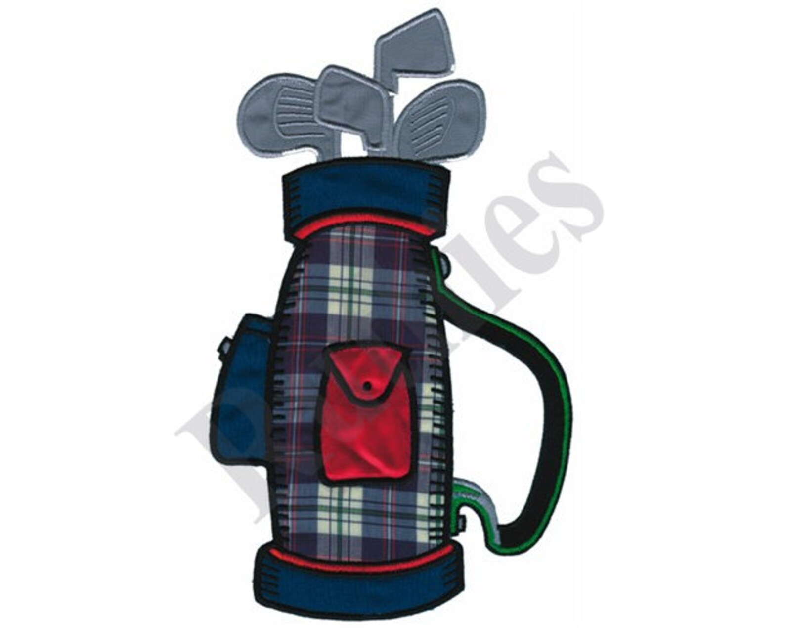 Golf Bag Applique Machine Embroidery Design Etsy