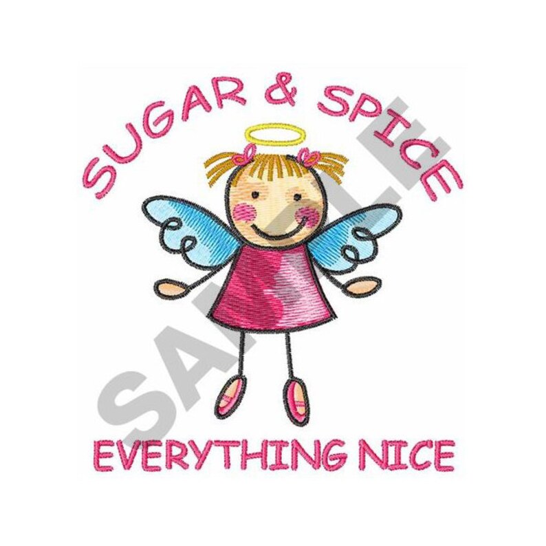 Angel Girl Embroidery Design Machine Embroidery