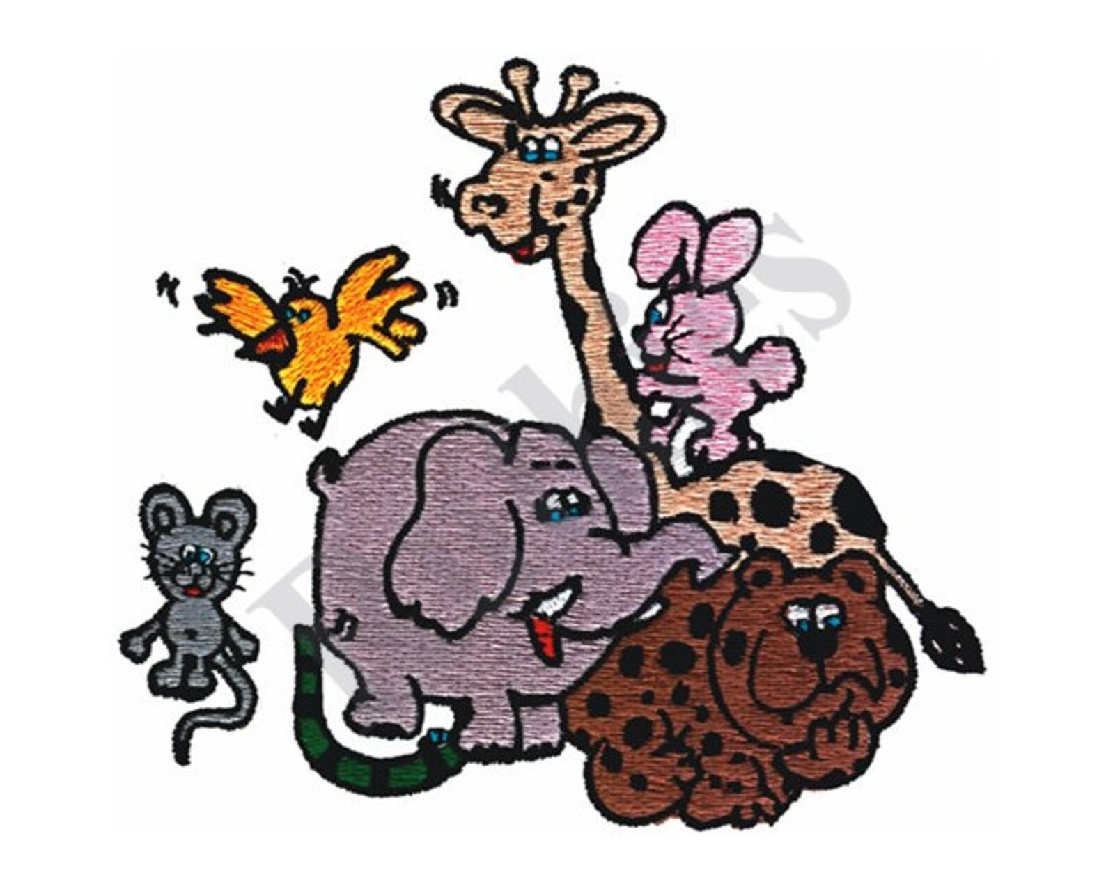Zoo Animals Machine Embroidery Design Etsy