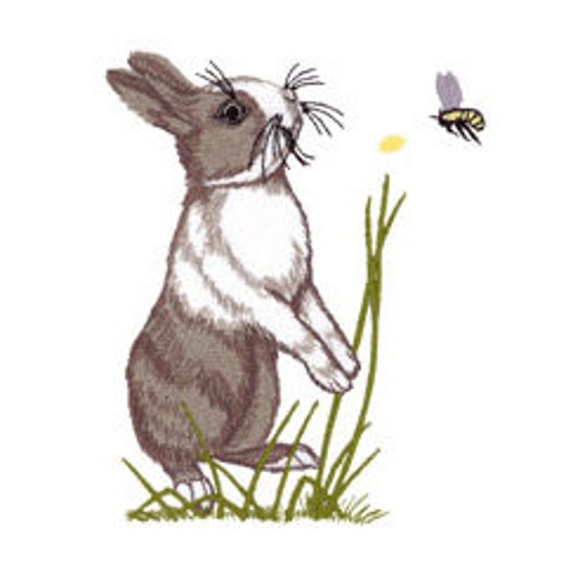 Rabbit embroidery design machine embroidery  etsy australia