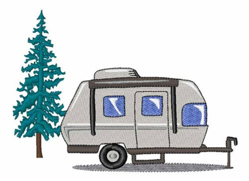 Camper Trailer Embroidery Design Machine Embroidery Etsy