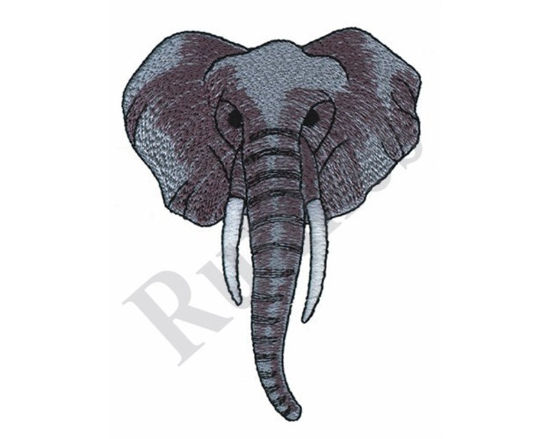 Elephant Machine Embroidery Design Etsy