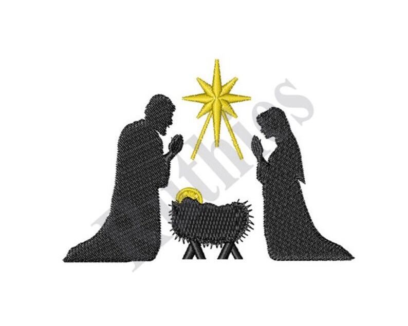 Nativity scene machine embroidery design  etsy Nativity scene machine embroidery design  etsy