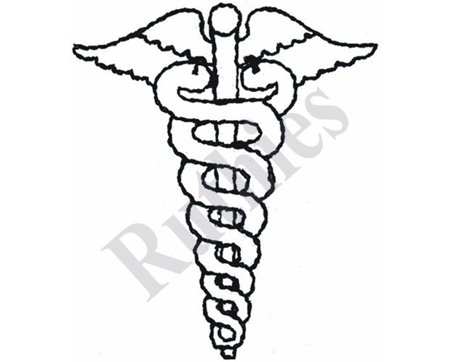 Chiropractic Logo Machine Embroidery Design Etsy