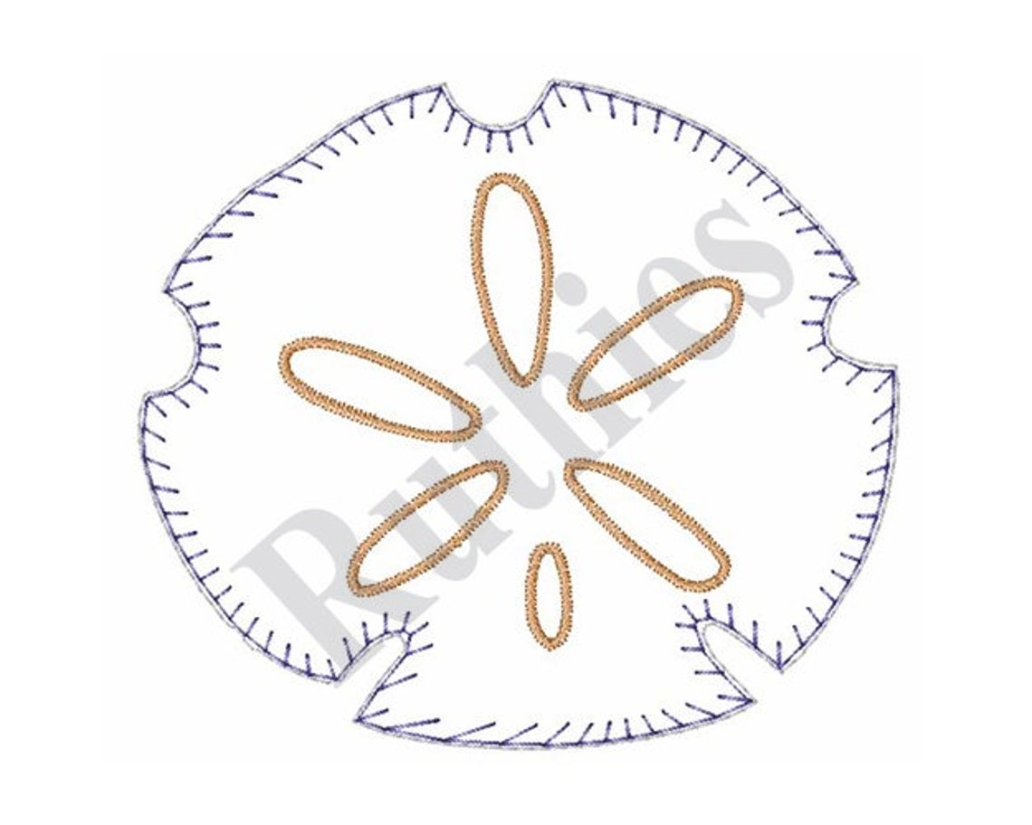 Sand Dollar Applique Machine Embroidery Design Etsy