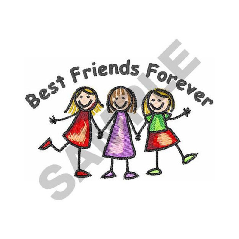 Best Friends Embroidery Design Machine embroidery Etsy