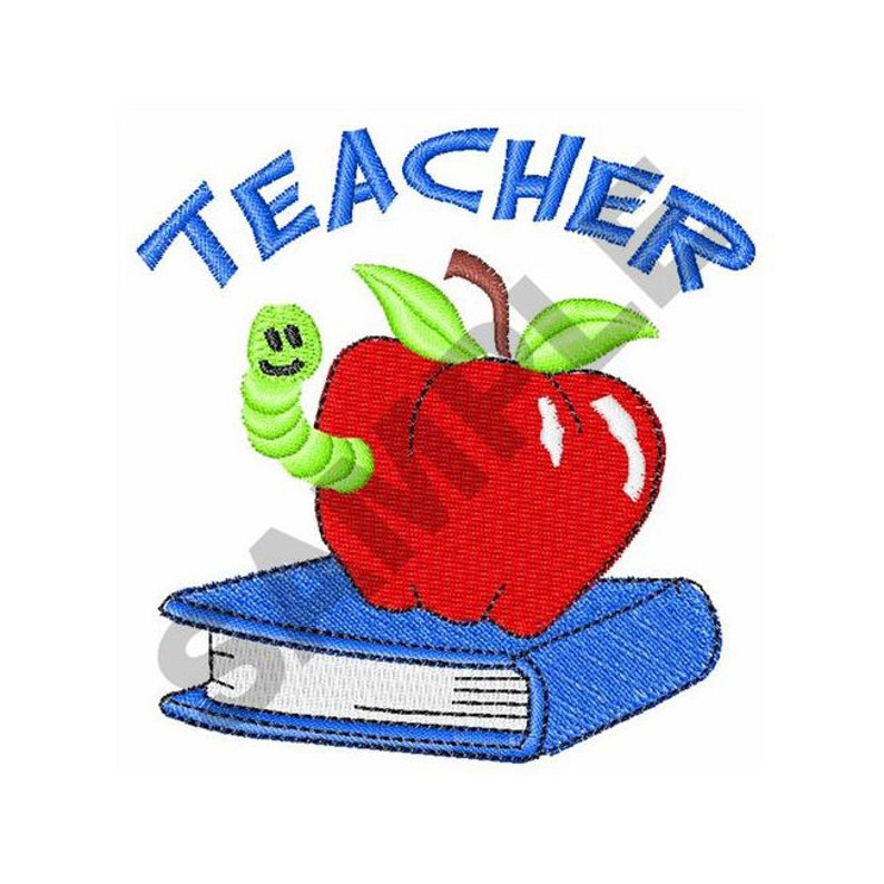 Teacher embroidery design machine embroidery  etsy Teacher embroidery design machine embroidery  etsy