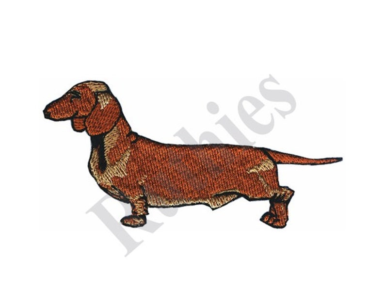 Dachshund Machine Embroidery Design Etsy