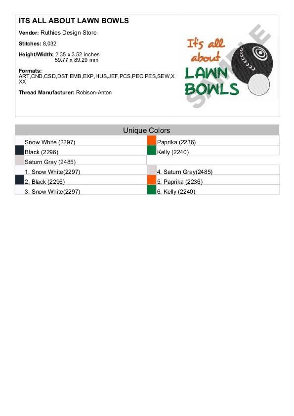 Its all about lawn bowls machine embroidery design  etsy Its all about lawn bowls machine embroidery design  etsy