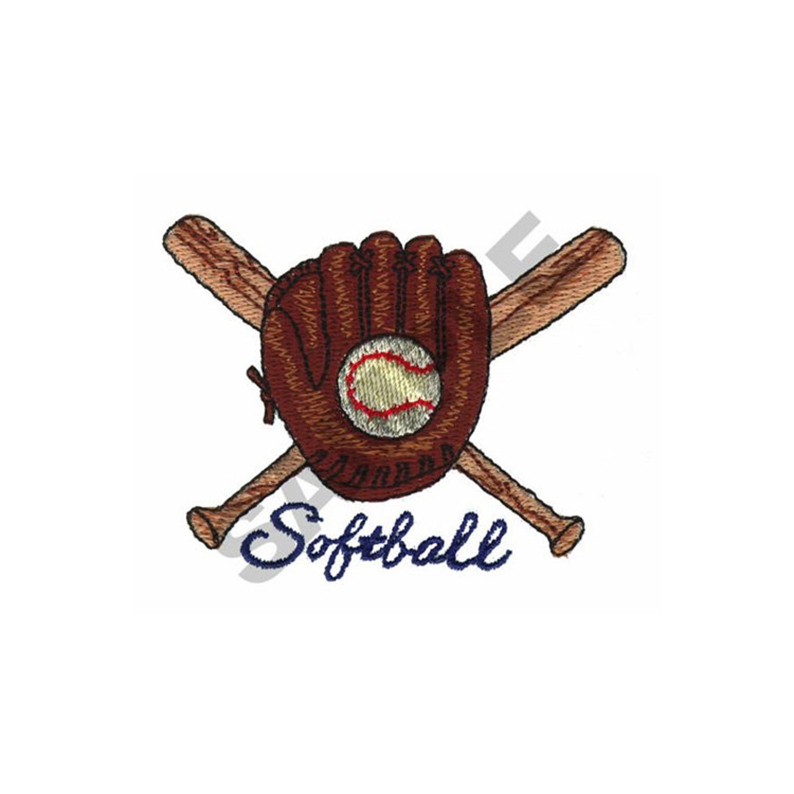 Softball Embroidery Design Machine Embroidery Etsy