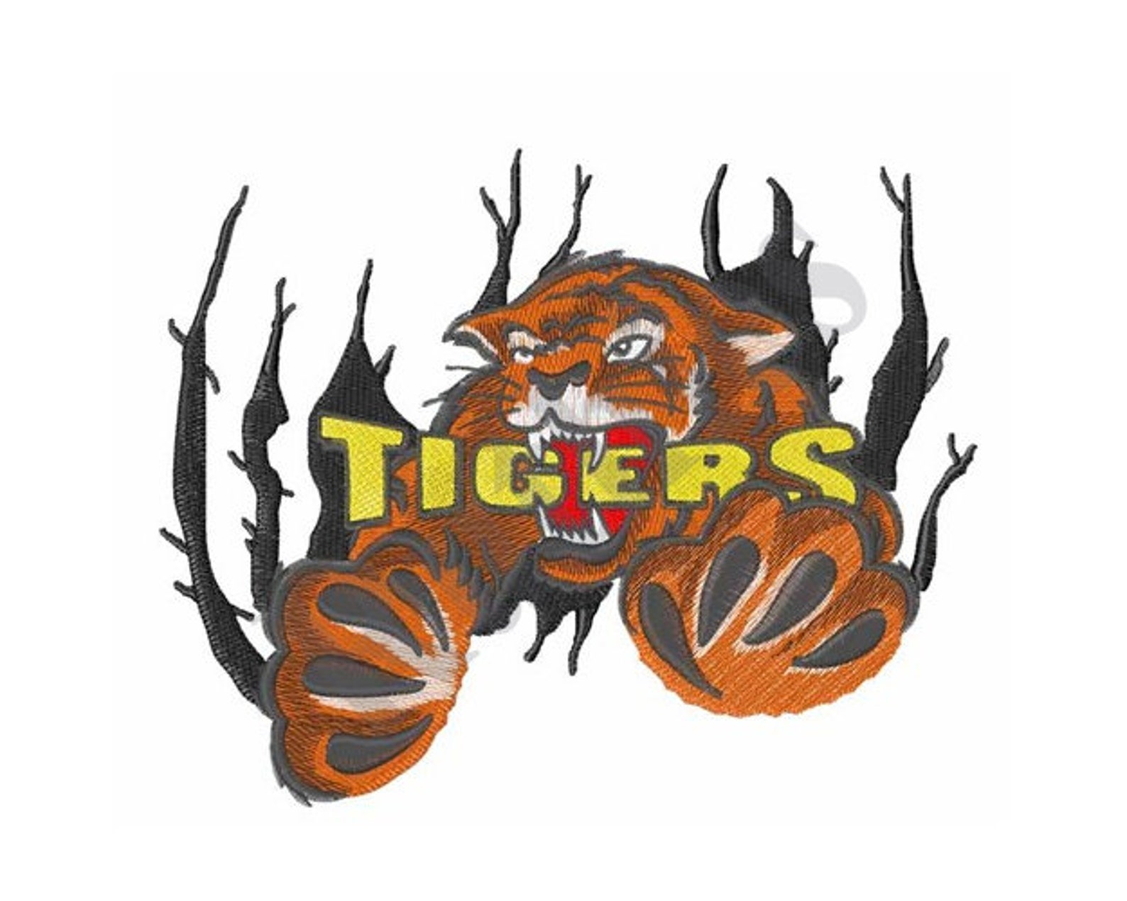 Tiger tearing through machine jessecmault design  etsy