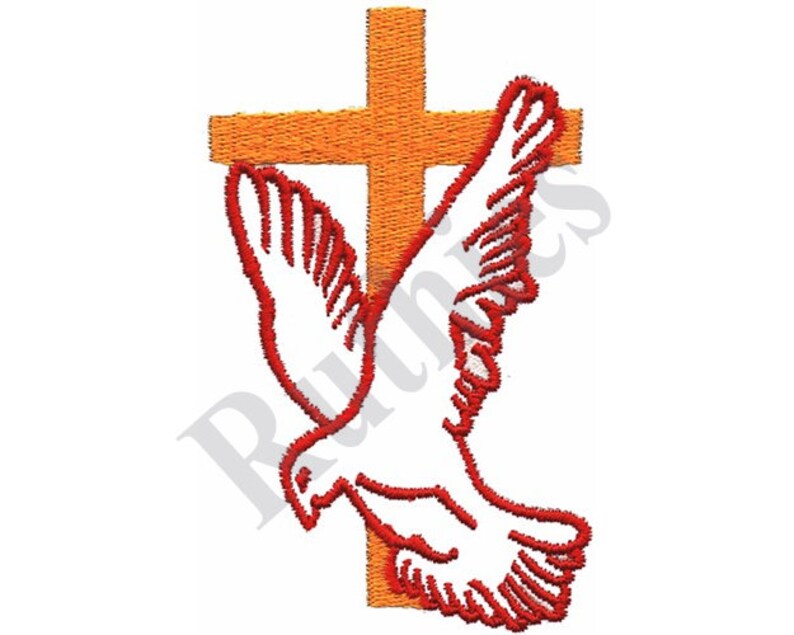 Dove  cross machine embroidery design  etsy Dove  cross machine embroidery design  etsy
