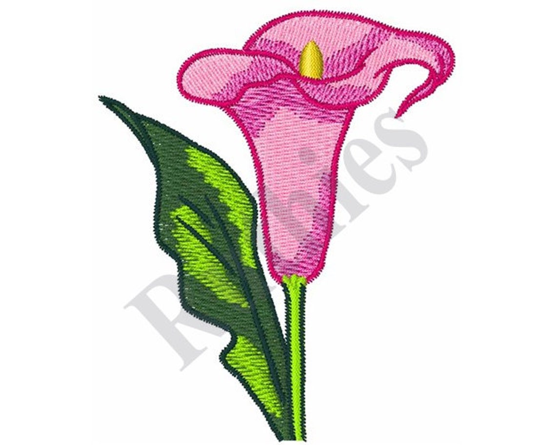 Calla Lily Flower Machine Embroidery Design Etsy