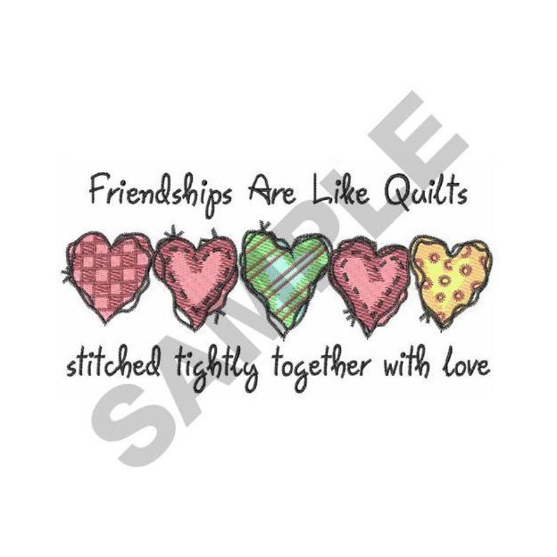 Friendships Quilts Embroidery Design Machine Embroidery Etsy