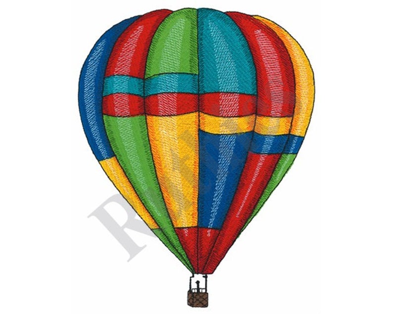 Hot Air Balloon Machine Embroidery Design Etsy