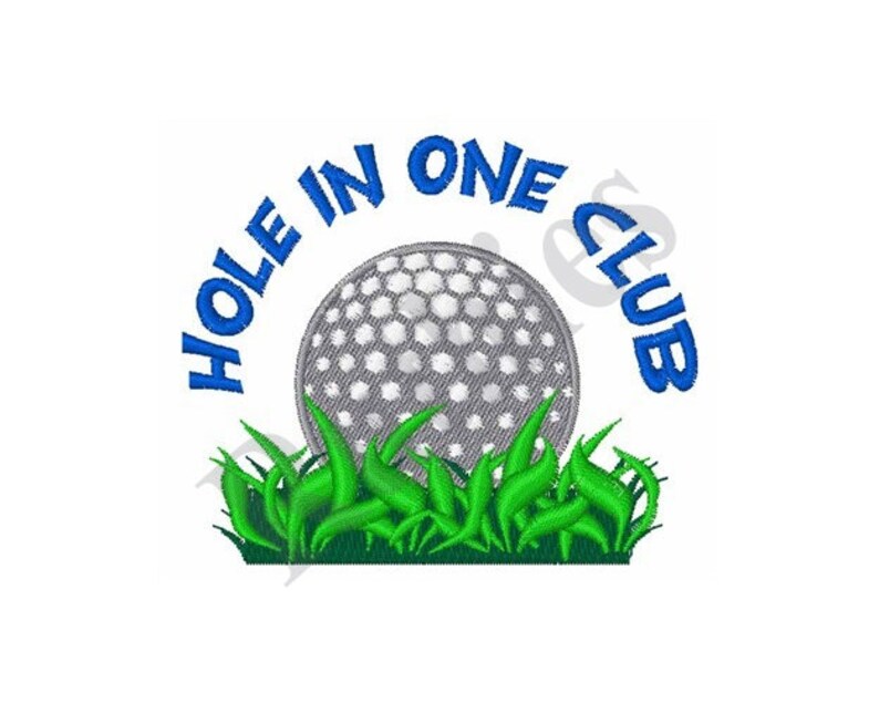 Hole In One Club Machine Embroidery Design Etsy